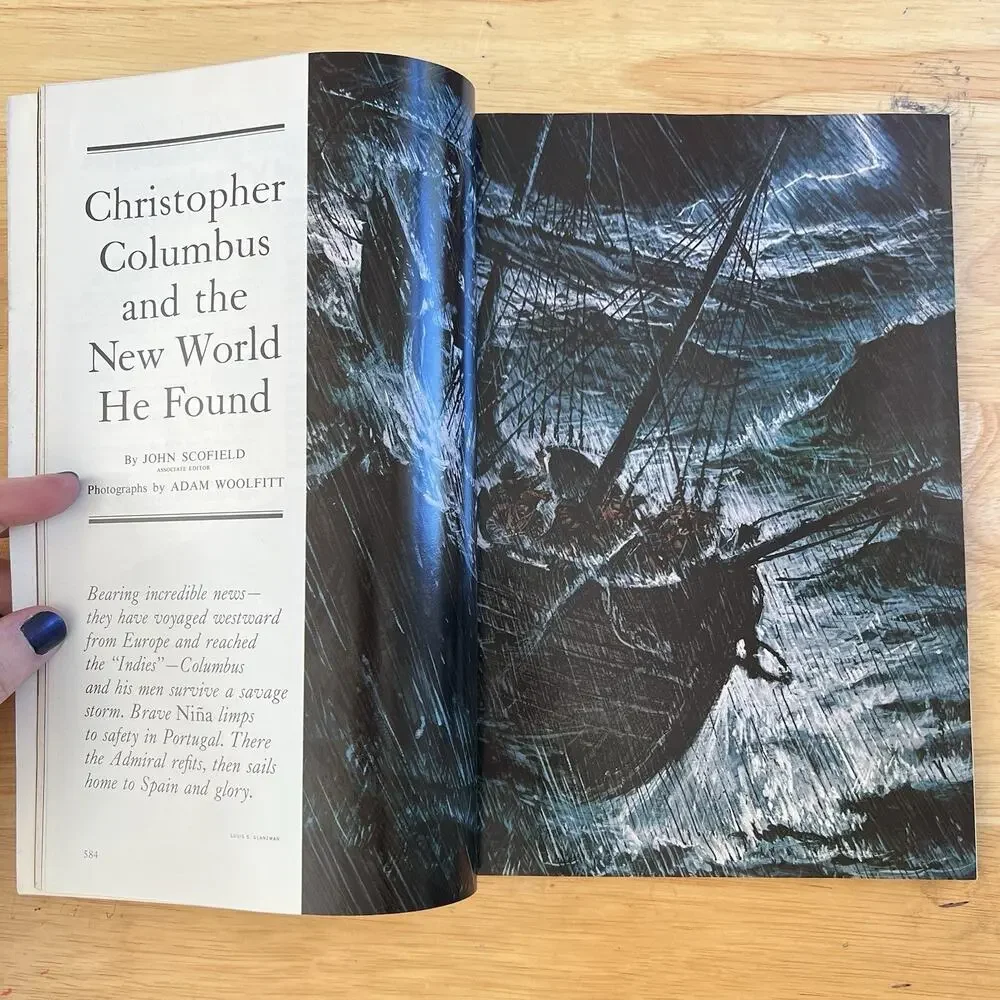 Vintage National Geographic November 1975 Magazine Christopher Columbus Hunza